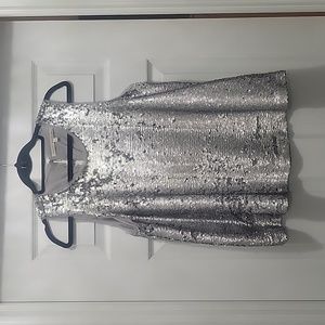 Women's X-Large Silver Sequined Rachel Roy Tank